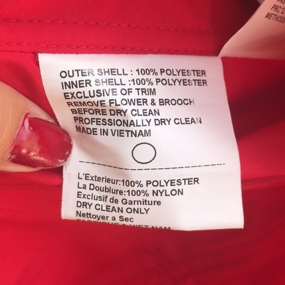 COLOUR Kenneth Winston strapless satin sweetheart neck dress size 4 red black - Picture 9 of 10